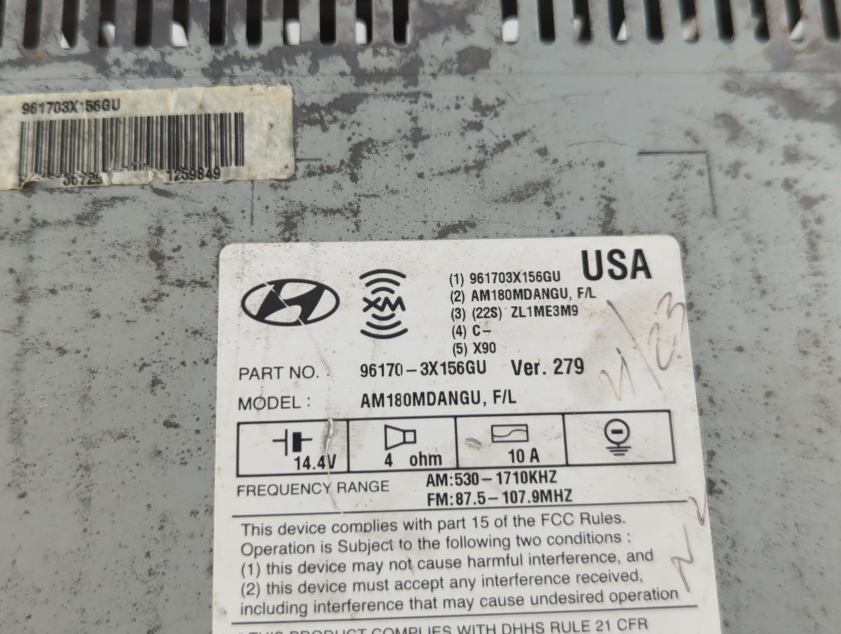 2014-2016 Hyundai Elantra Am Fm Cd Player Radio Receiver 754616 - Oemusedautoparts1.com