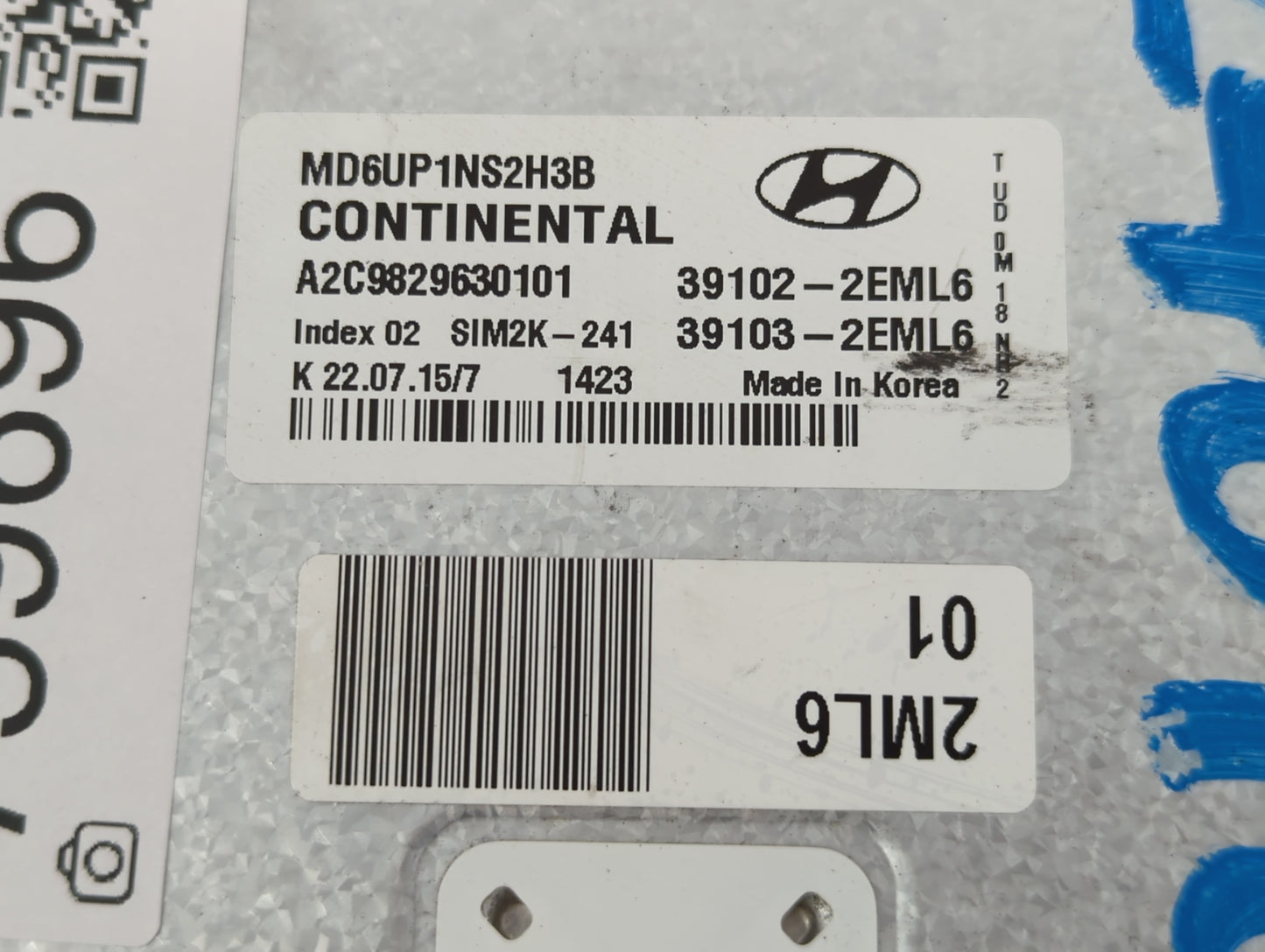 2014-2016 Hyundai Elantra PCM Engine Control Computer ECU ECM PCU OEM P/N:39102-2EML6 Fits Fits 2014 2015 2016 OEM Used Auto