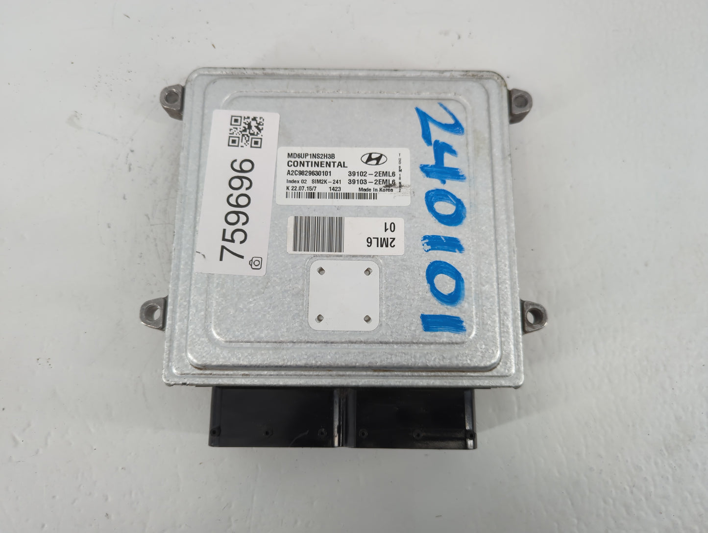 2014-2016 Hyundai Elantra PCM Engine Control Computer ECU ECM PCU OEM P/N:39102-2EML6 Fits Fits 2014 2015 2016 OEM Used Auto