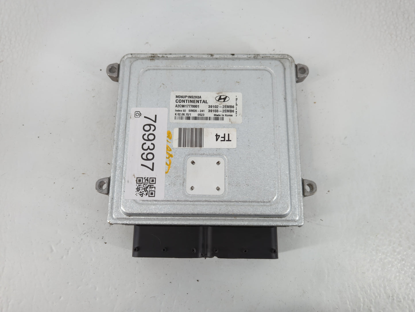 2014-2016 Hyundai Elantra PCM Engine Control Computer ECU ECM PCU OEM P/N:39103-2EML6 39102-2EML6 Fits Fits 2014 2015 2016 O
