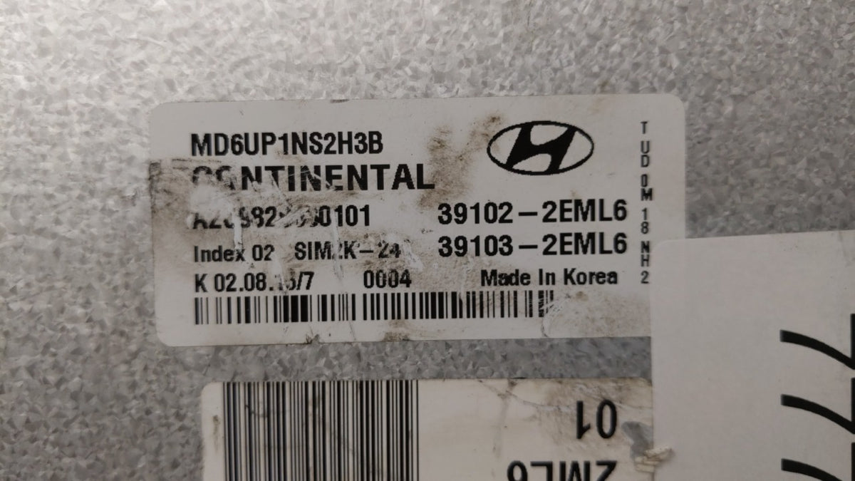 2014-2016 Hyundai Elantra PCM Engine Control Computer ECU ECM PCU OEM P/N:39102-2EML6 39103-2EML6 Fits 2014 2015 2016 OEM Us