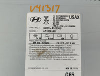 2016-2017 Hyundai Elantra Gt Radio AM FM Cd Player Receiver Replacement P/N:96170-A5260GU Fits Fits 2016 2017 OEM Used Auto 