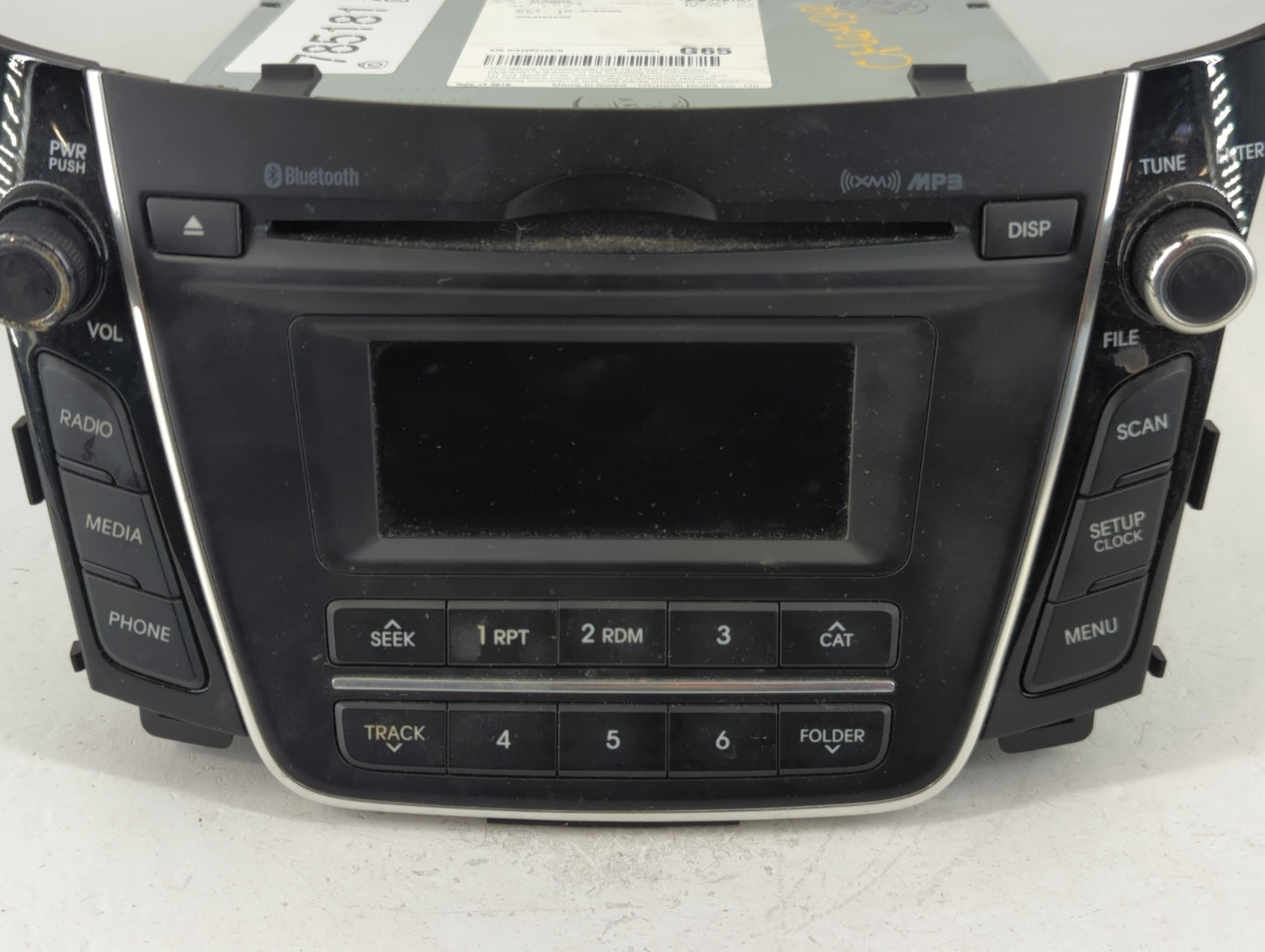 2016-2017 Hyundai Elantra Gt Radio AM FM Cd Player Receiver Replacement P/N:96170-A5260GU Fits Fits 2016 2017 OEM Used Auto 