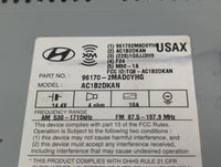 2016 Hyundai Genesis Radio AM FM Cd Player Receiver Replacement P/N:96170-2MAD0YHG Fits OEM Used Auto Parts - Oemusedautopar