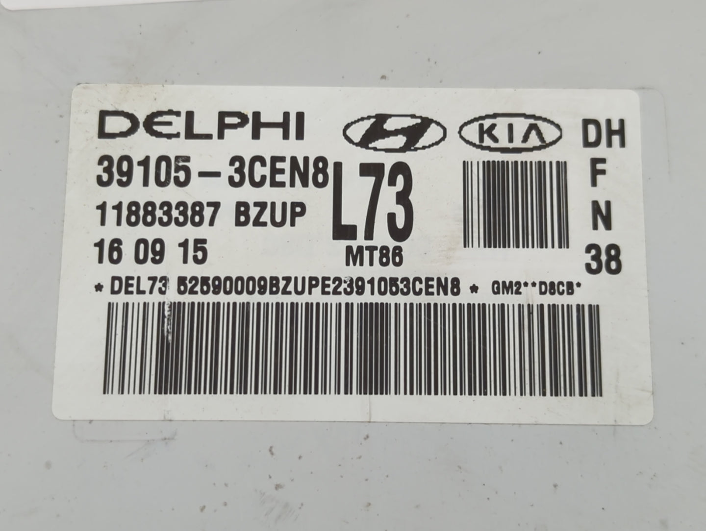 2015-2016 Hyundai Genesis PCM Engine Control Computer ECU ECM PCU OEM P/N:39105-3CEN8 Fits Fits 2015 2016 2017 OEM Used Auto