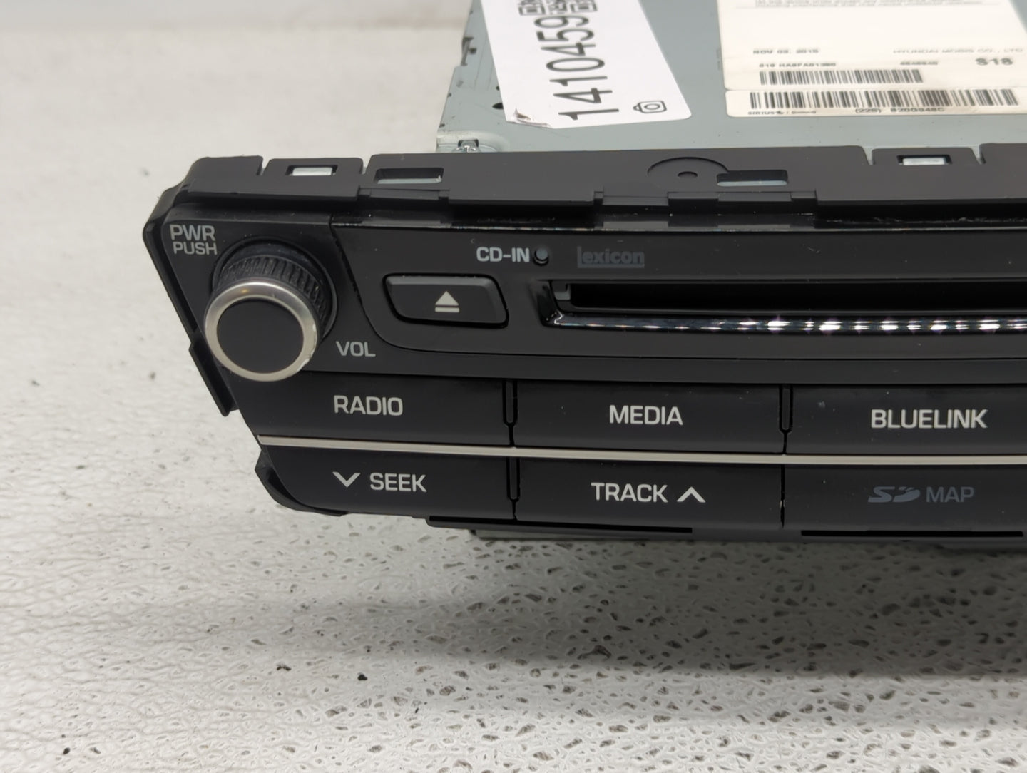 2015-2016 Hyundai Genesis Radio AM FM Cd Player Receiver Replacement P/N:96560-B14404X Fits Fits 2015 2016 OEM Used Auto Par