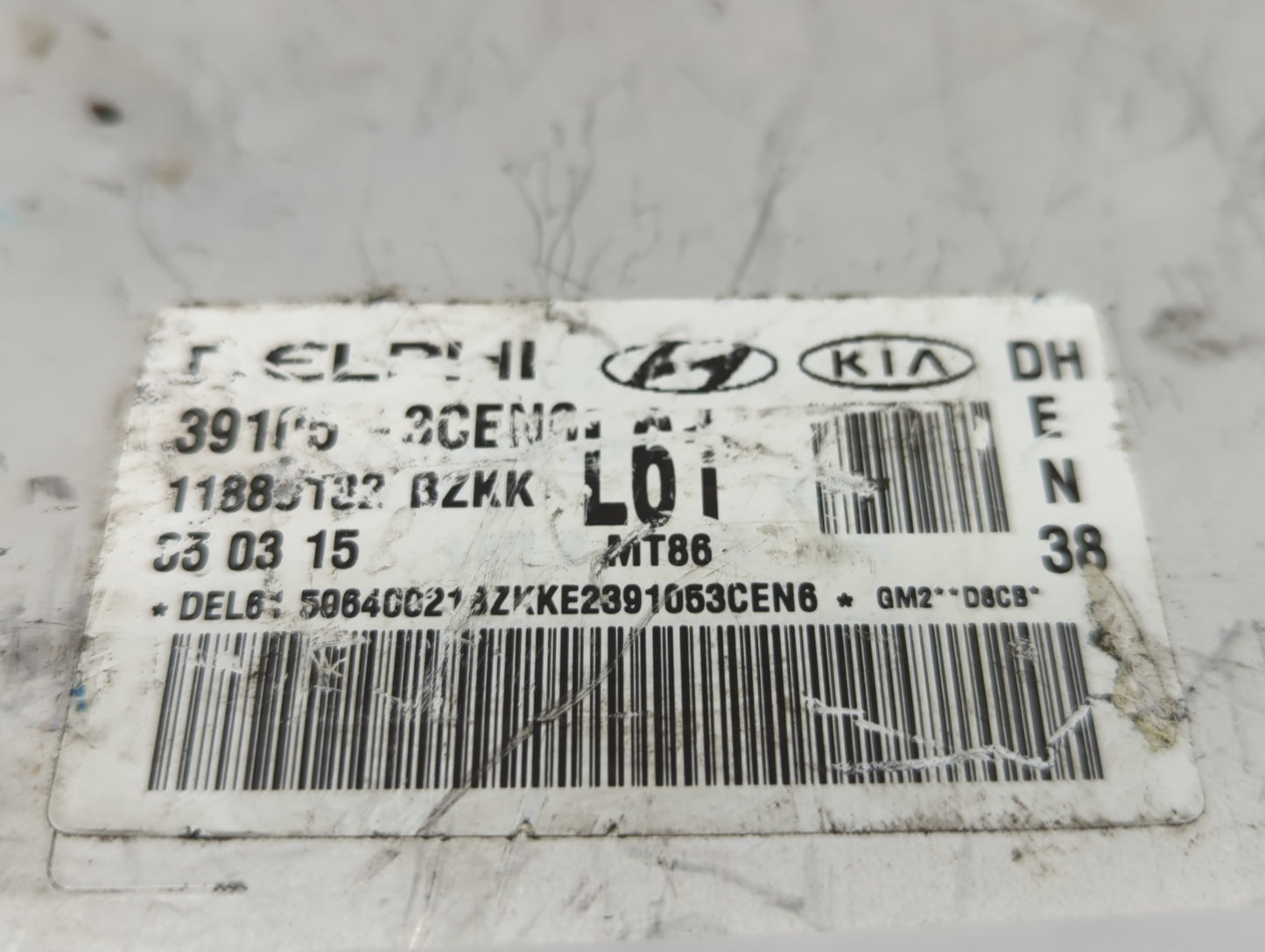 2015-2016 Hyundai Genesis PCM Engine Control Computer ECU ECM PCU OEM P/N:39105-3CEN1 Fits Fits 2015 2016 2017 OEM Used Auto