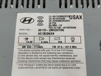 2016 Hyundai Genesis Radio AM FM Cd Player Receiver Replacement P/N:96170-2MAD0YHG Fits OEM Used Auto Parts - Oemusedautopar
