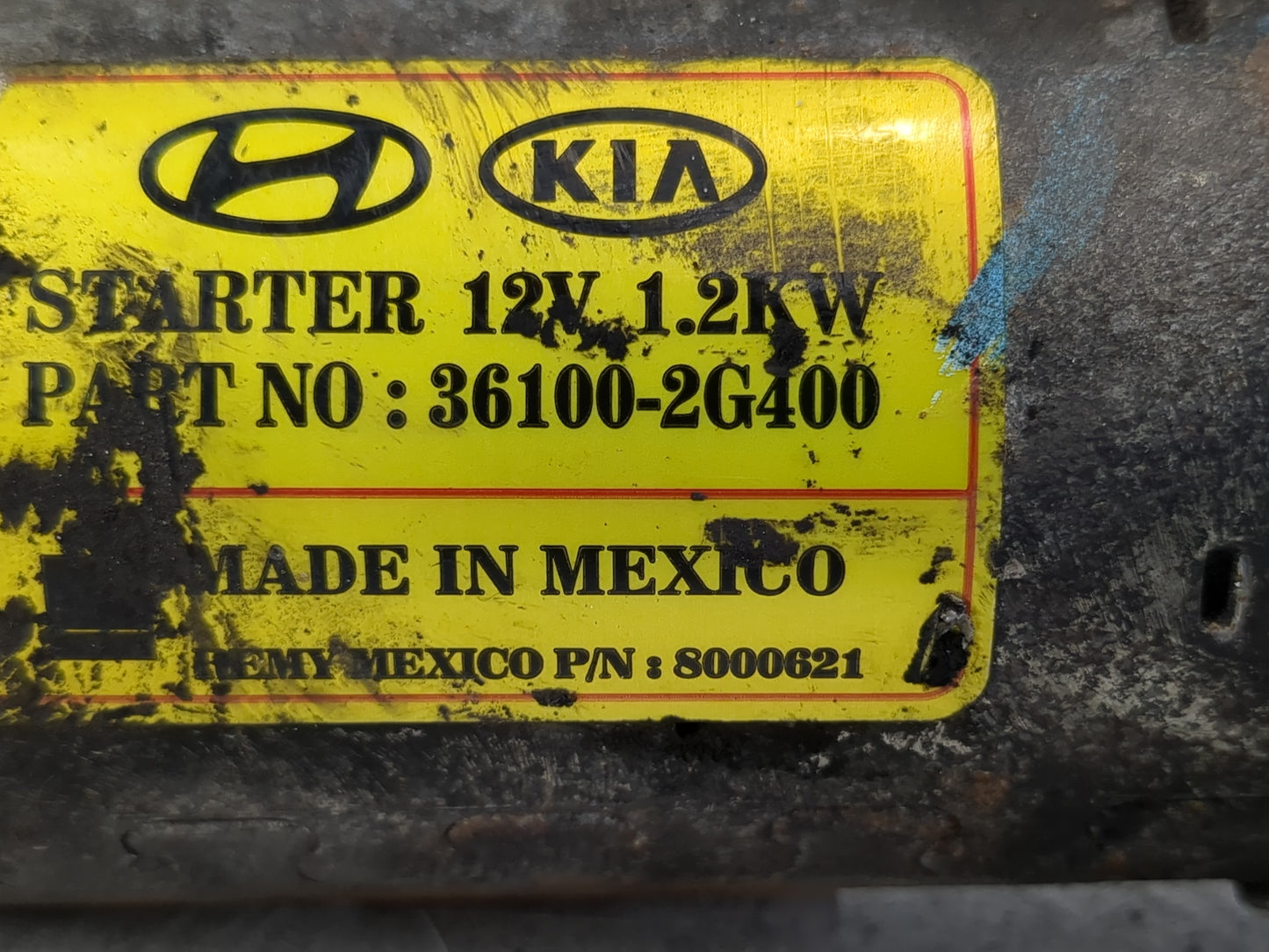 2014-2016 Hyundai Santa Fe Car Starter Motor Solenoid OEM P/N:36100-2G400 Fits Fits 2014 2015 2016 OEM Used Auto Parts - Oem