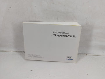2016 Hyundai Santa Fe Owners Manual Book Guide P/N:GB80 EU55E OEM Used Auto Parts - Oemusedautoparts1.com