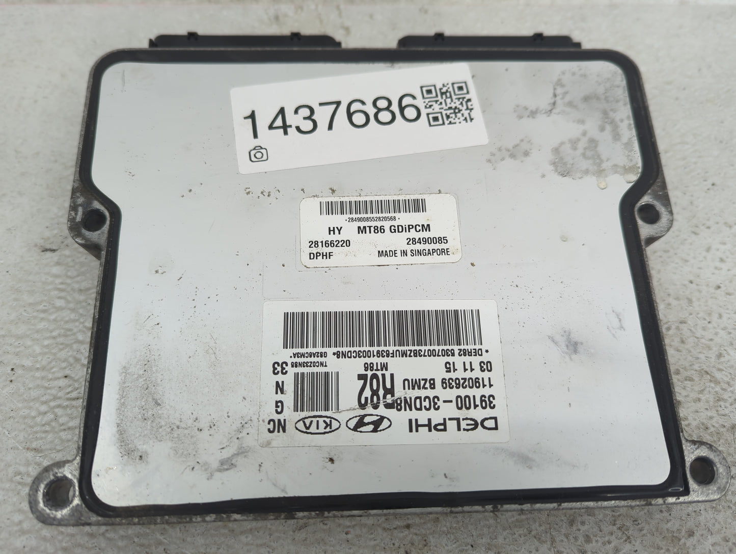 2013-2016 Hyundai Santa Fe PCM Engine Control Computer ECU ECM PCU OEM P/N:39100-3CDN8 MT86 Fits Fits 2013 2014 2015 2016 OE