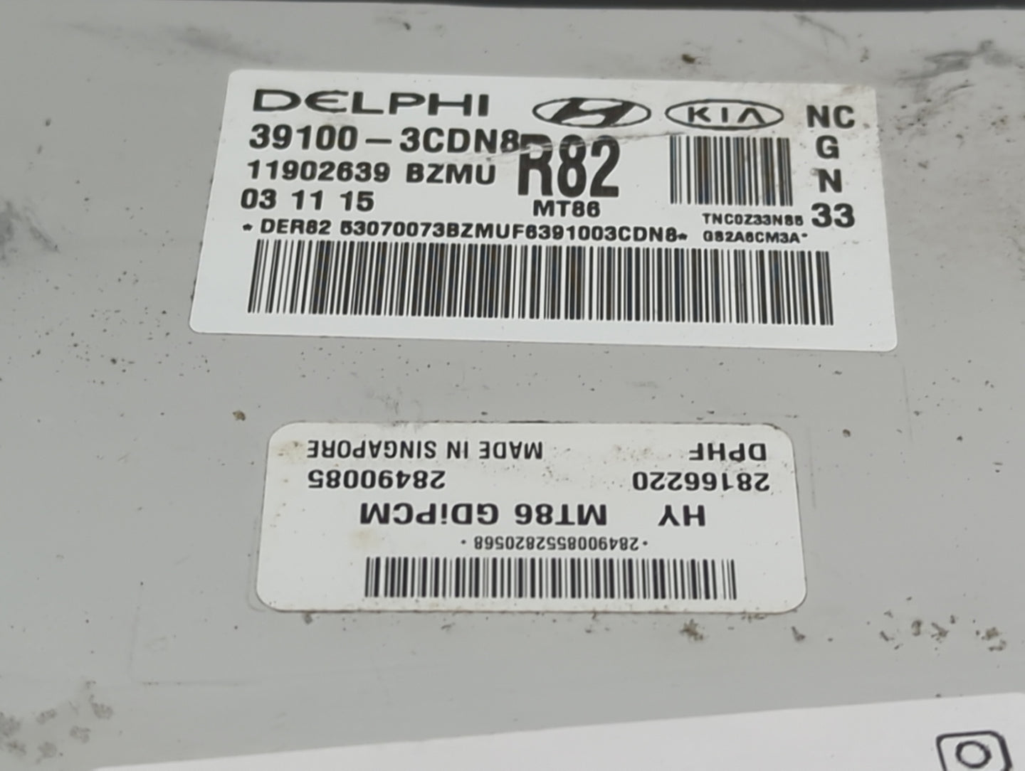 2013-2016 Hyundai Santa Fe PCM Engine Control Computer ECU ECM PCU OEM P/N:39100-3CDN8 MT86 Fits Fits 2013 2014 2015 2016 OE