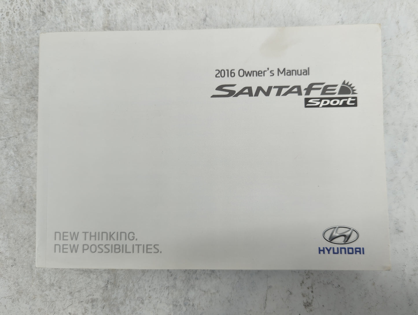 2016 Hyundai Santa Fe Owners Manual Book Guide P/N:G2WO-EU59C OEM Used Auto Parts - Oemusedautoparts1.com