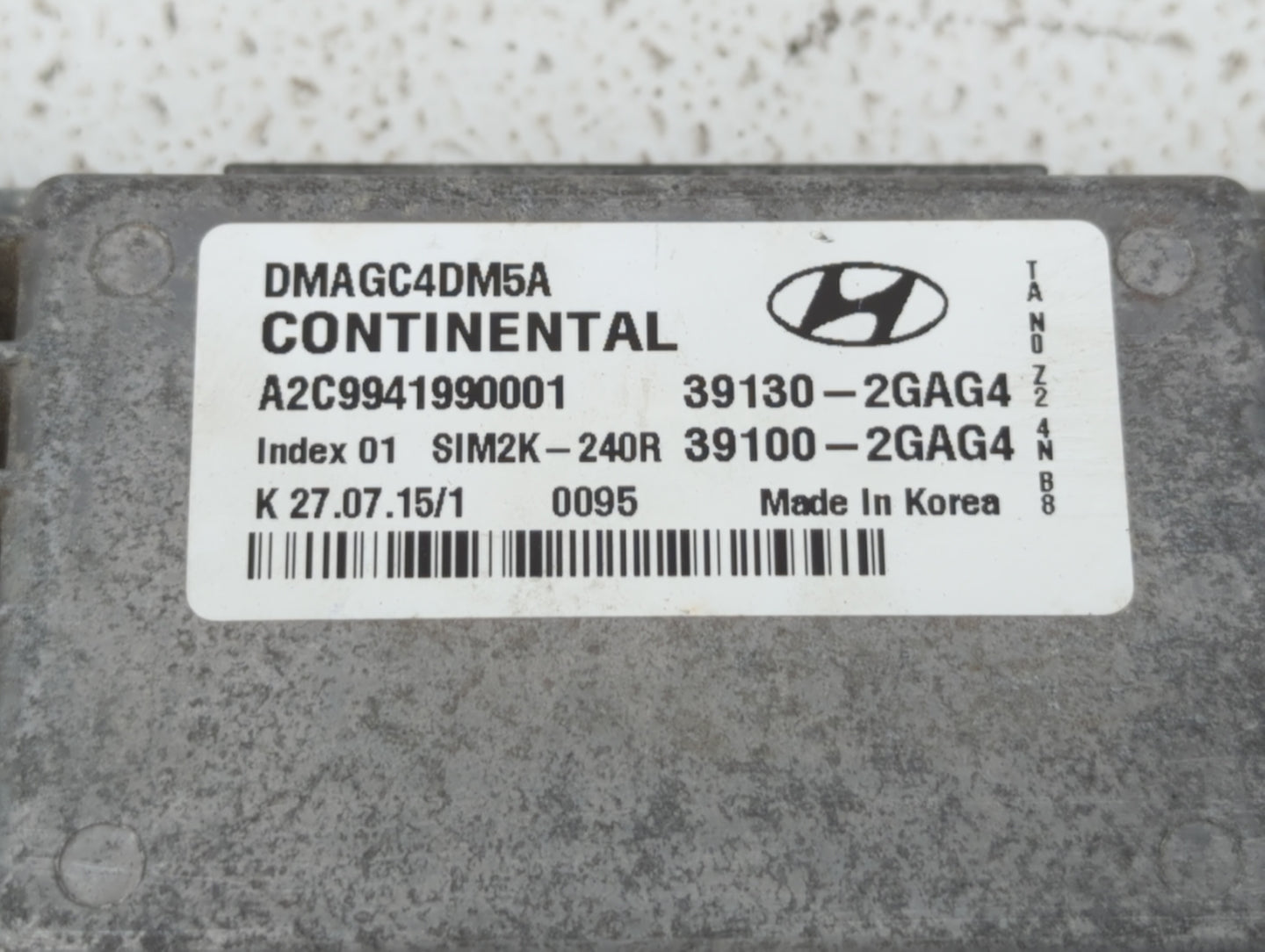 2016 Hyundai Santa Fe PCM Engine Control Computer ECU ECM PCU OEM P/N:39100-2GAG5 39130-2GAG5, 39100-2GAG0, 39130-2GAG0 Fits