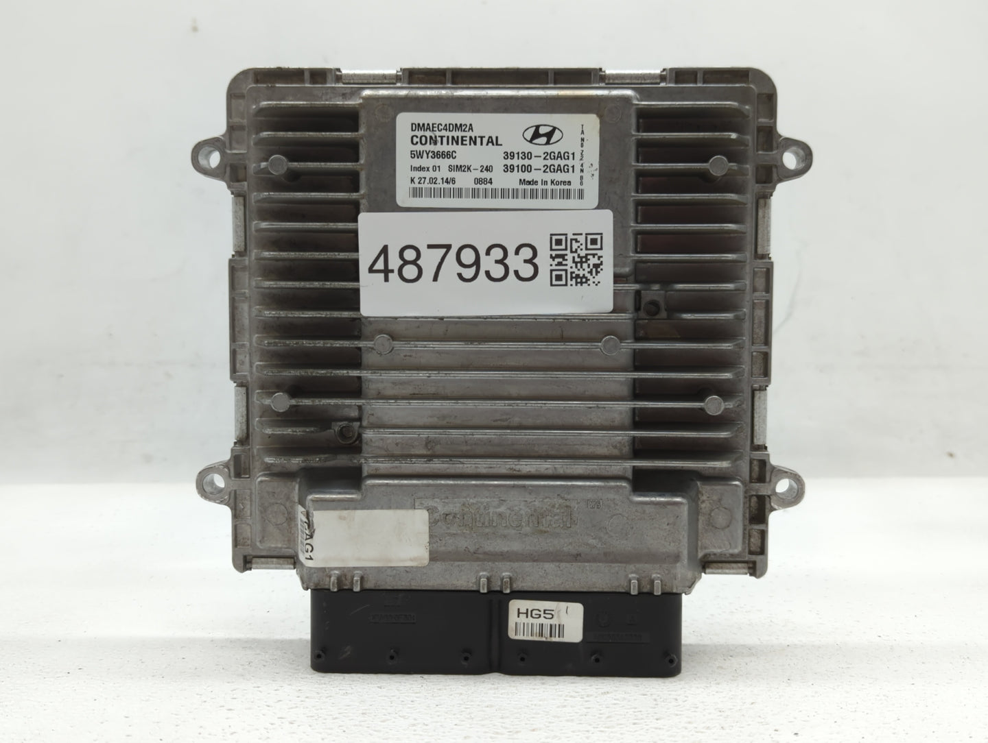 2016 Hyundai Santa Fe PCM Engine Control Computer ECU ECM PCU OEM P/N:39100-2GAG1 39130-2GAG1, 39100-2GAG5, 39130-2GAG5 Fits