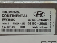 2016 Hyundai Santa Fe PCM Engine Control Computer ECU ECM PCU OEM P/N:39100-2GAG1 39130-2GAG1, 39100-2GAG5, 39130-2GAG5 Fits