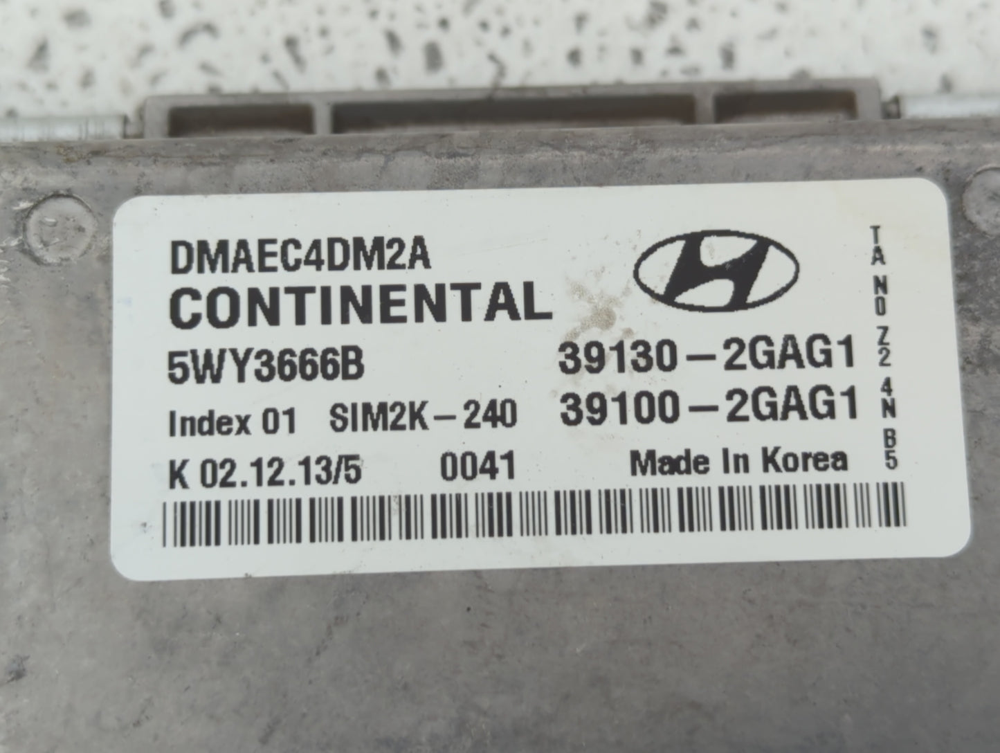 2016 Hyundai Santa Fe PCM Engine Control Computer ECU ECM PCU OEM P/N:39100-2GAG5 39130-2GAG5, 39100-2GAG0, 39130-2GAG0 Fits