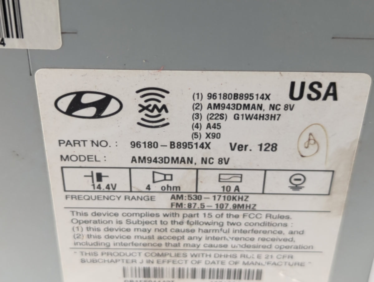 2013-2016 Hyundai Santa Fe Am Fm Cd Player Radio Receiver 530846 - Oemusedautoparts1.com