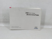 2016 Hyundai Santa Fe Owners Manual Book Guide P/N:FB80-EU51D OEM Used Auto Parts - Oemusedautoparts1.com
