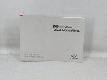 2016 Hyundai Santa Fe Owners Manual Book Guide P/N:FB80-EU51D OEM Used Auto Parts - Oemusedautoparts1.com