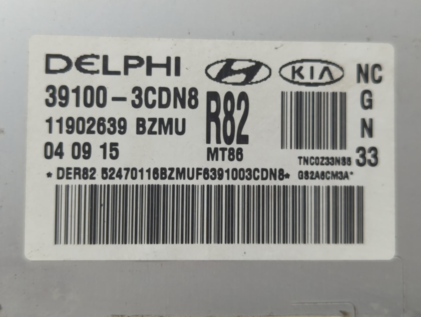 2013-2016 Hyundai Santa Fe PCM Engine Control Computer ECU ECM PCU OEM P/N:39100-3CDN8 39100-3CDN0 Fits Fits 2013 2014 2015 
