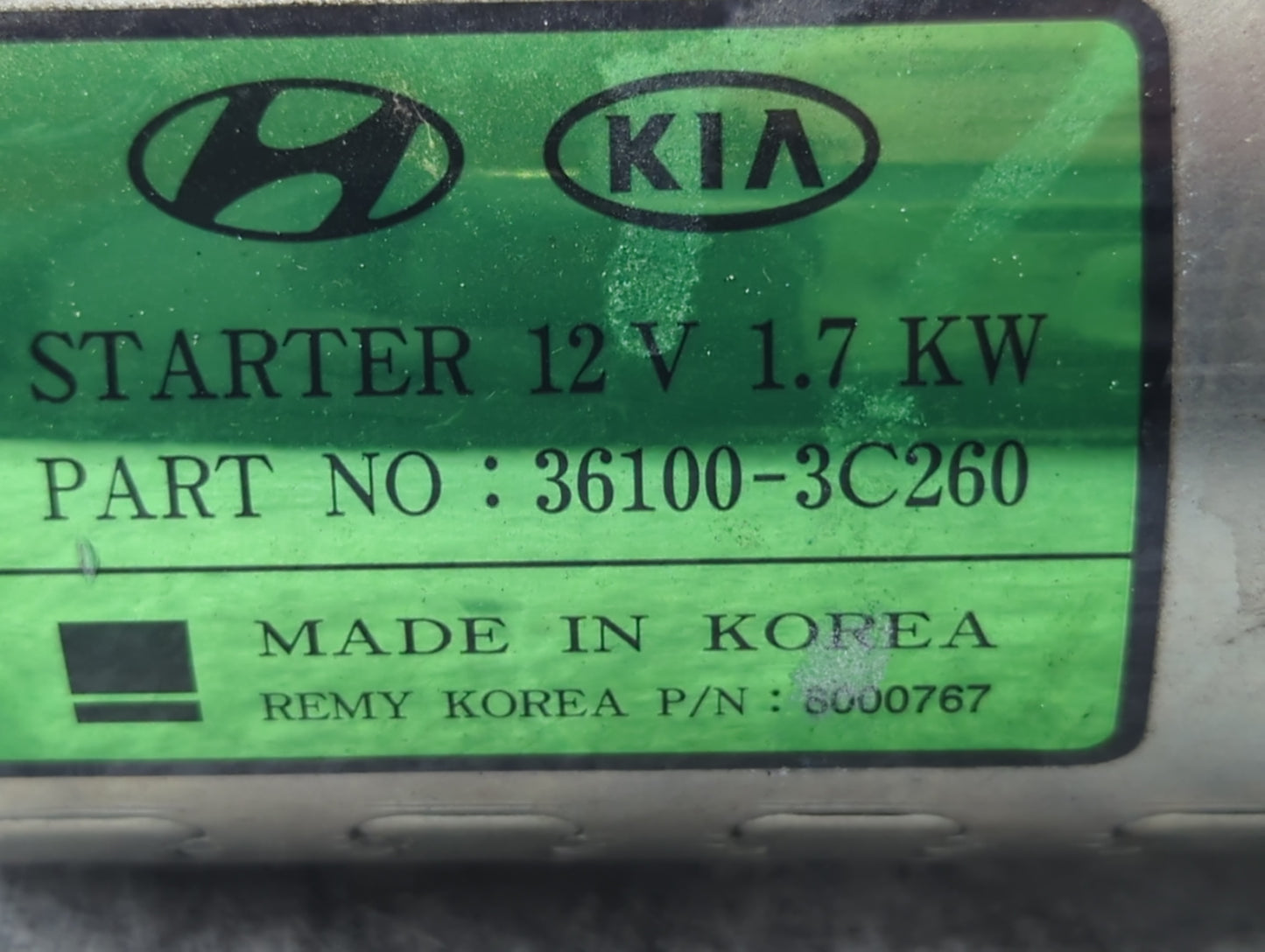 2015-2018 Hyundai Santa Fe Car Starter Motor Solenoid OEM P/N:36100-3C260 Fits Fits 2015 2016 2017 2018 2019 2020 OEM Used A