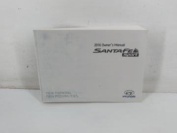 2016 Hyundai Santa Fe Owners Manual Book Guide P/N:G2W0-EC55AE OEM Used Auto Parts - Oemusedautoparts1.com