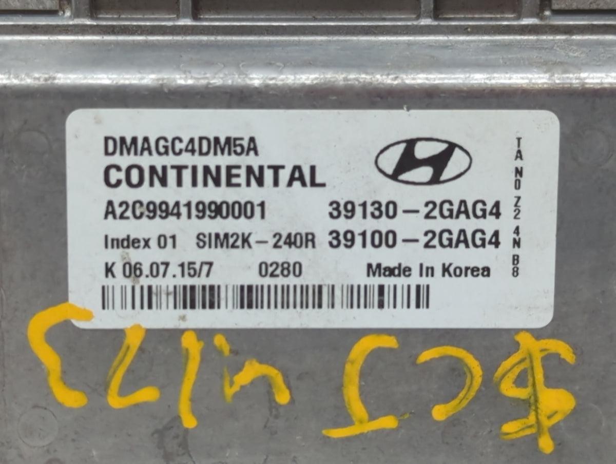 2013-2016 Hyundai Santa Fe Sport PCM Engine Control Computer ECU ECM PCU OEM P/N:39130-2GAG5 39130-2GAG1 Fits OEM Used Auto 