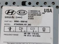 2015 Hyundai Sonata Radio AM FM Cd Player Receiver Replacement P/N:96560-E65014X Fits OEM Used Auto Parts - Oemusedautoparts
