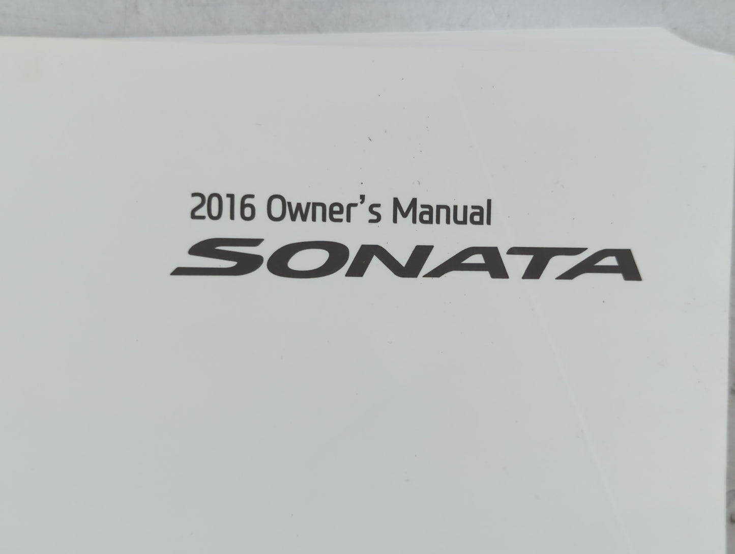 2016 Hyundai Sonata Owners Manual Book Guide P/N:GC10-EU59A OEM Used Auto Parts - Oemusedautoparts1.com