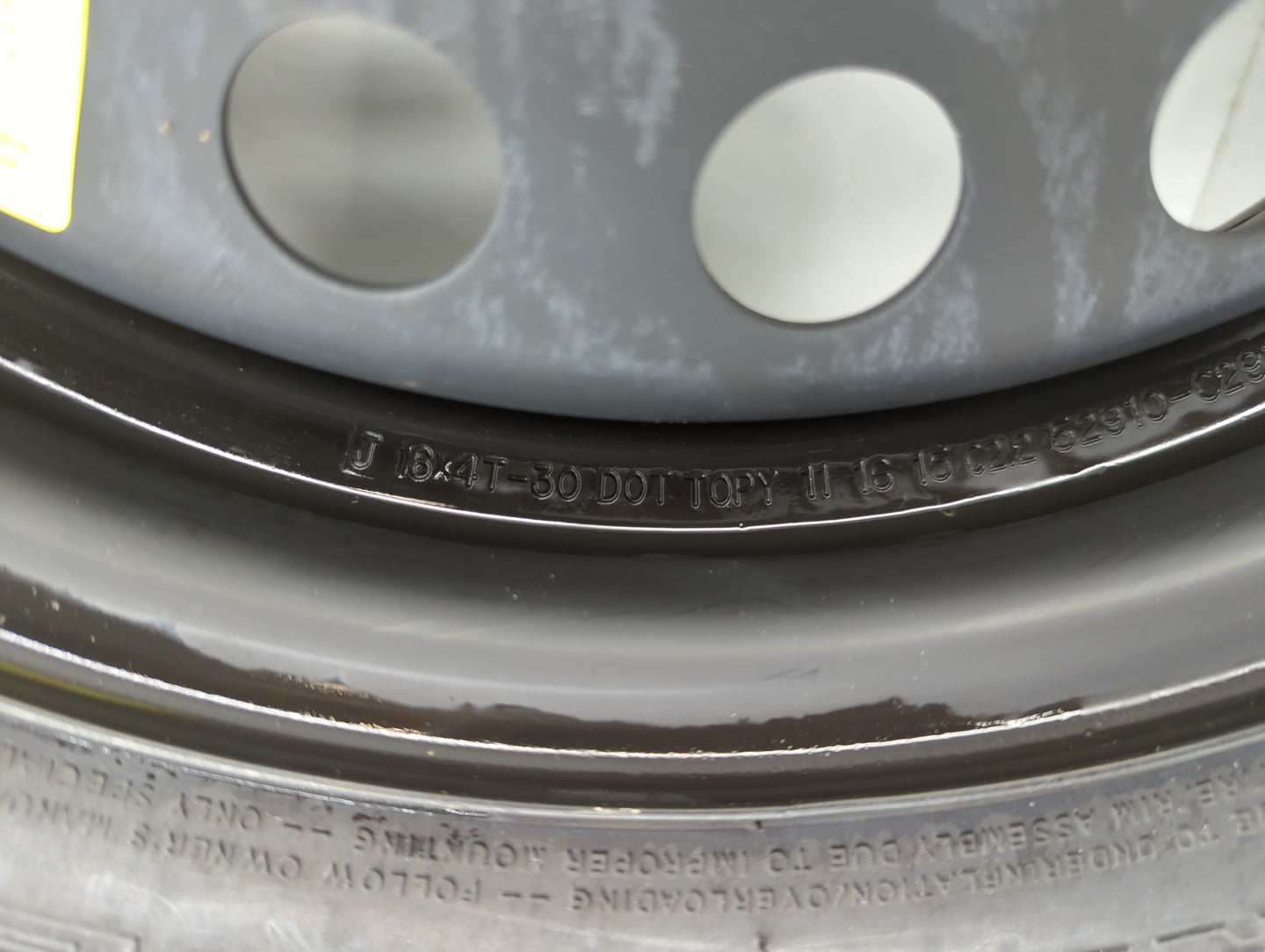 2015-2022 Hyundai Sonata Spare Donut Tire Wheel Rim Oem - Oemusedautoparts1.com