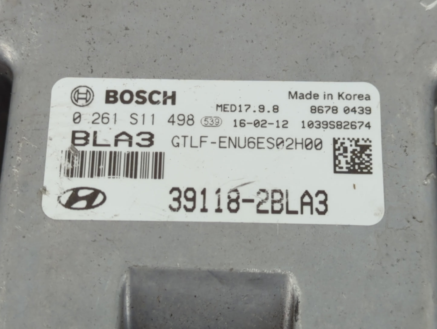 2015-2017 Hyundai Sonata PCM Engine Control Computer ECU ECM PCU OEM P/N:39118-2BLA3 Fits Fits 2015 2016 2017 OEM Used Auto 