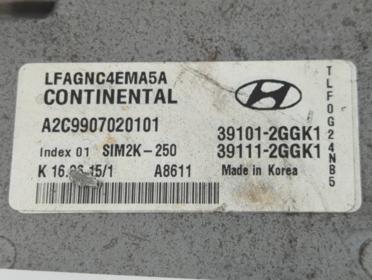2015-2017 Hyundai Sonata PCM Engine Control Computer ECU ECM PCU OEM P/N:39111-2GGK4 39101-2GGK4 Fits Fits 2015 2016 2017 OE