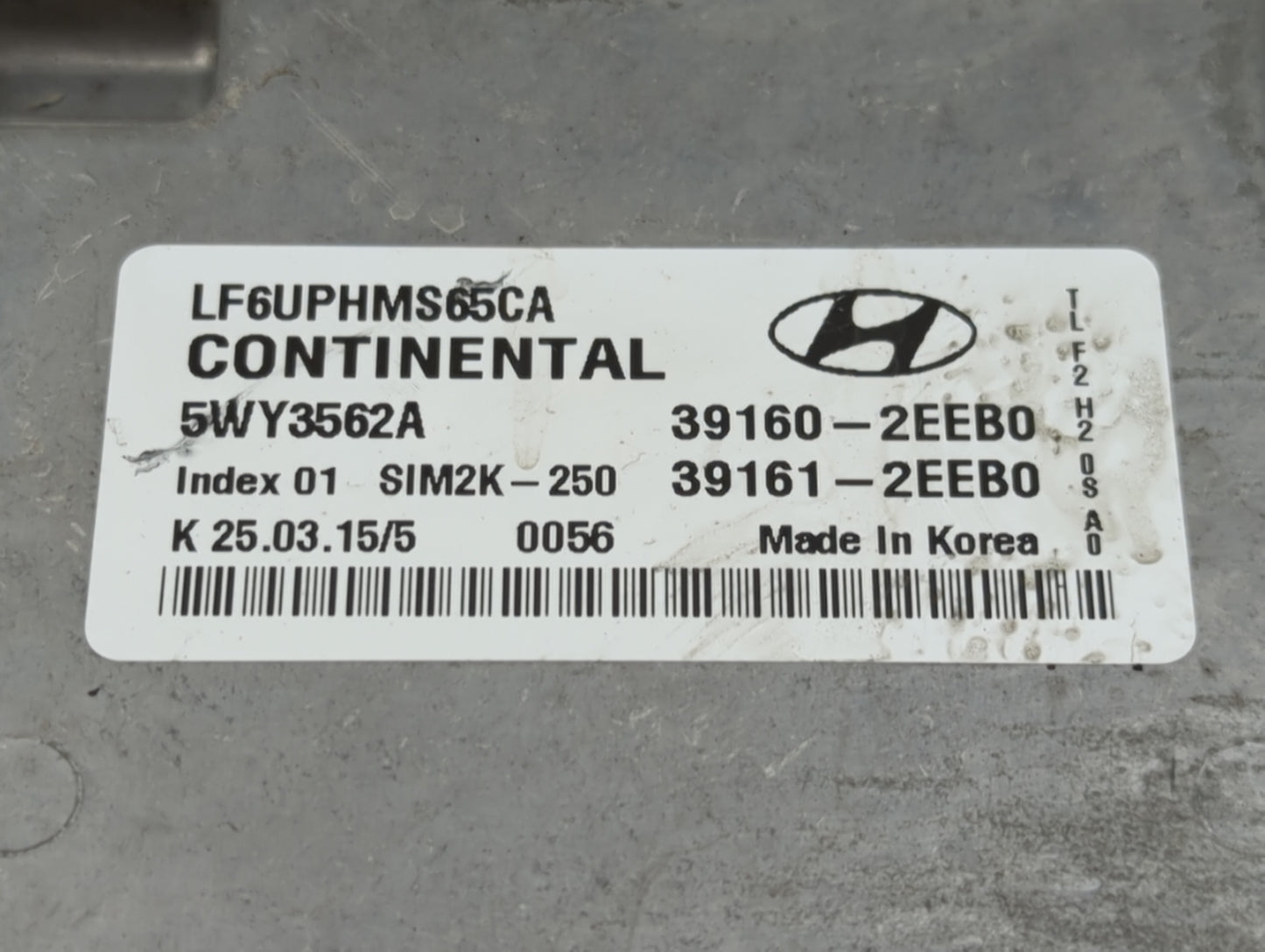 2016-2017 Hyundai Sonata PCM Engine Control Computer ECU ECM PCU OEM P/N:39161-2EEB0 39160-2EEB0 Fits Fits 2016 2017 OEM Use