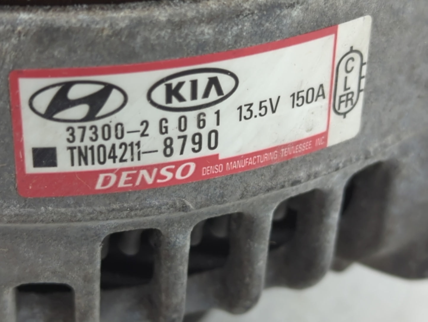 2015-2019 Hyundai Sonata Alternator Replacement Generator Charging Assembly Engine OEM P/N:37300-2G061 Fits OEM Used Auto Pa