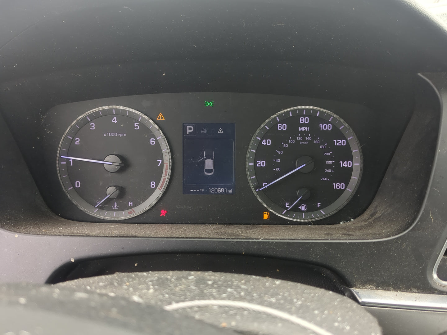 2016-2017 Hyundai Sonata Instrument Cluster Speedometer Gauges Miles:121K Fits Fits 2016 2017 OEM Used Auto Parts - Oemuseda