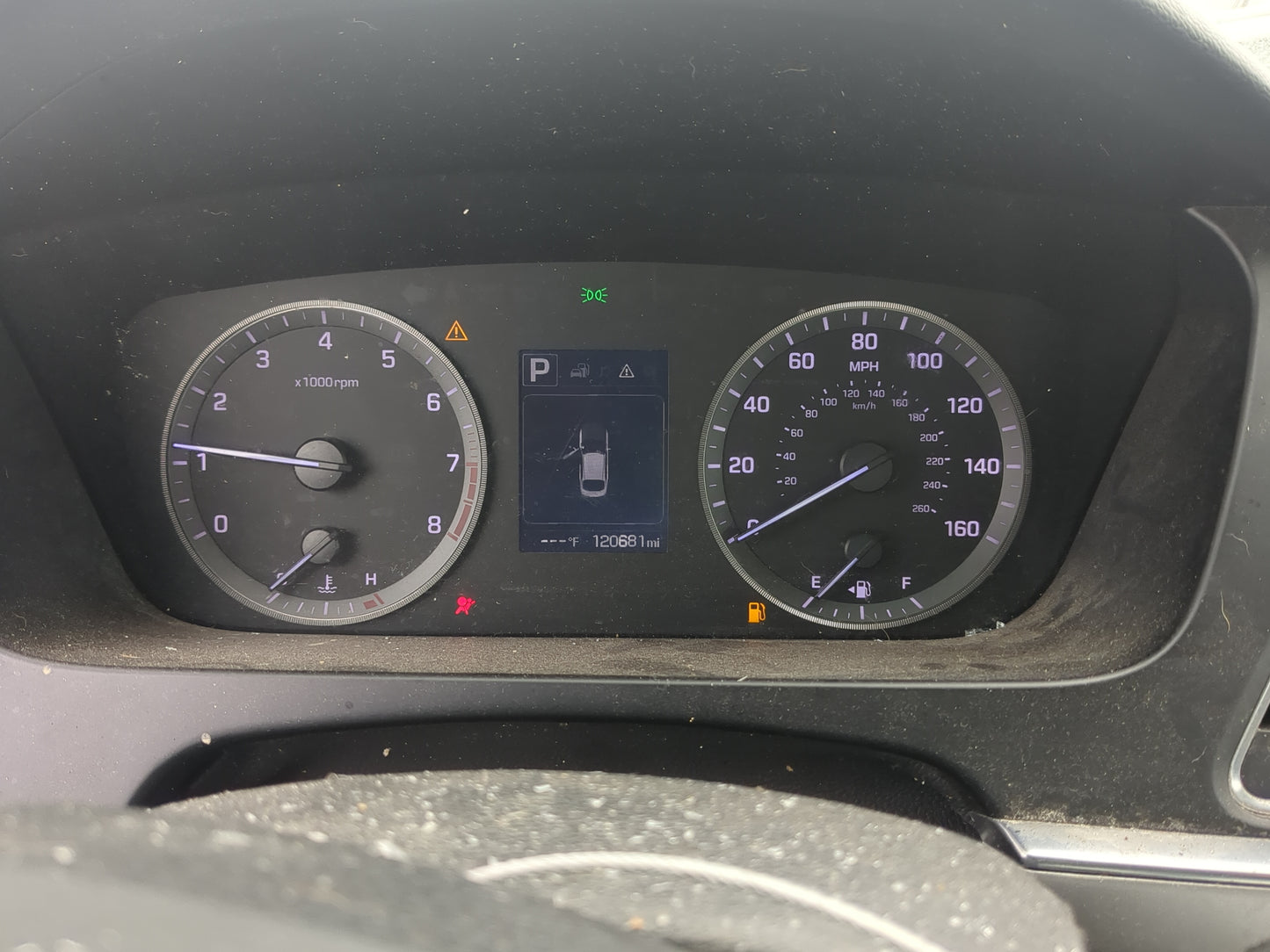 2016-2017 Hyundai Sonata Instrument Cluster Speedometer Gauges Miles:121K Fits Fits 2016 2017 OEM Used Auto Parts - Oemuseda