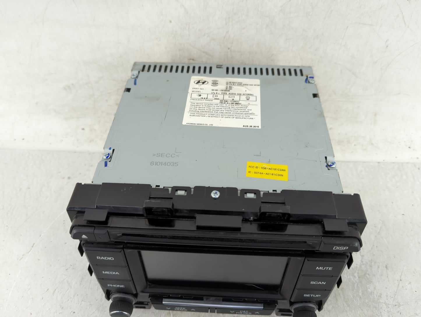 2015-2017 Hyundai Sonata Radio AM FM Cd Player Receiver Replacement P/N:96180-C21004X Fits Fits 2015 2016 2017 OEM Used Auto