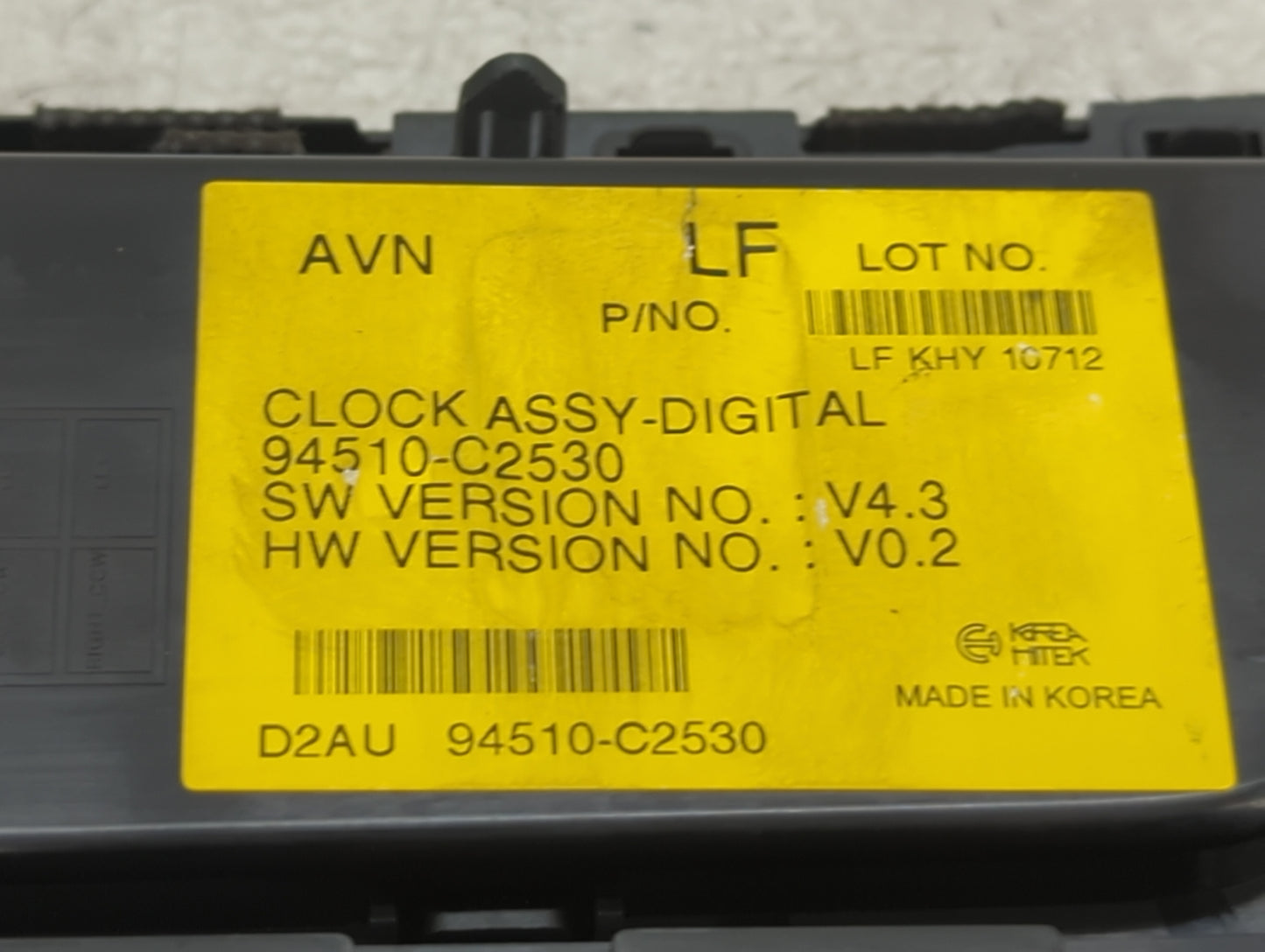 2015-2017 Hyundai Sonata Climate Control Module Temperature AC/Heater Replacement P/N:94510-C2530 Fits Fits 2015 2016 2017 O