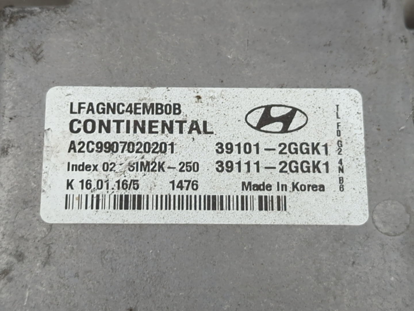 2015-2017 Hyundai Sonata PCM Engine Control Computer ECU ECM PCU OEM P/N:39101-2GGK1 39111-2GGK1 Fits Fits 2015 2016 2017 OE