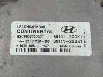 2015-2017 Hyundai Sonata PCM Engine Control Computer ECU ECM PCU OEM P/N:39101-2GGK1 39111-2GGK1 Fits Fits 2015 2016 2017 OEM Used Auto Parts