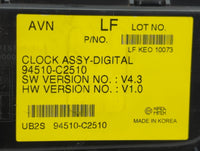 2015-2017 Hyundai Sonata Climate Control Module Temperature AC/Heater Replacement P/N:94510-C2510 Fits Fits 2015 2016 2017 O