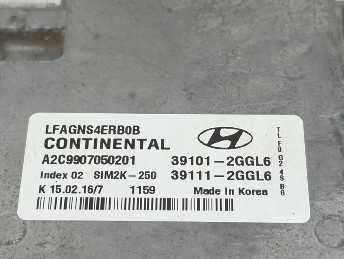 2015-2017 Hyundai Sonata PCM Engine Control Computer ECU ECM PCU OEM P/N:39101-2GGL6 39111-2GGL6 Fits Fits 2015 2016 2017 OE