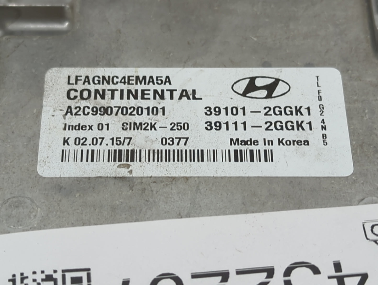 2015-2017 Hyundai Sonata PCM Engine Control Computer ECU ECM PCU OEM P/N:LFAGNC4EMA5A A2C9907020101 Fits Fits 2015 2016 2017