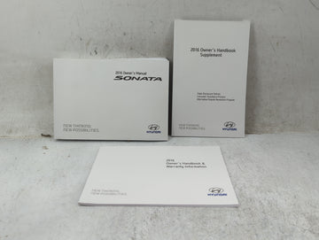 2016 Hyundai Sonata Owners Manual Book Guide P/N:GC10-EU50B OEM Used Auto Parts - Oemusedautoparts1.com