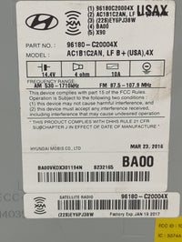 2015-2017 Hyundai Sonata Radio AM FM Cd Player Receiver Replacement P/N:96180-C20004X AC1B1C2AN Fits Fits 2015 2016 2017 OEM
