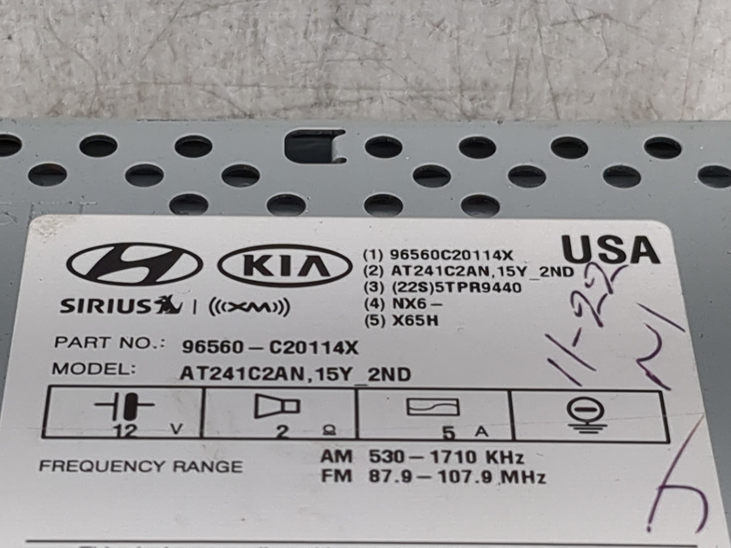2016-2017 Hyundai Sonata Radio AM FM Cd Player Receiver Replacement P/N:96560C20114X AT241C2AN,15Y_2ND Fits Fits 2016 2017 O