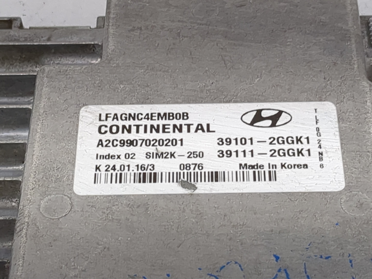 2015-2017 Hyundai Sonata PCM Engine Control Computer ECU ECM PCU OEM P/N:39101-2GGK1 39111-2GGK1 Fits Fits 2015 2016 2017 OE