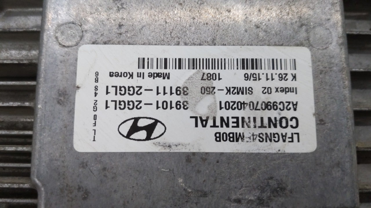 2015-2017 Hyundai Sonata PCM Engine Control Computer ECU ECM PCU OEM P/N:39101-2GGL1 Fits Fits 2015 2016 2017 OEM Used Auto 