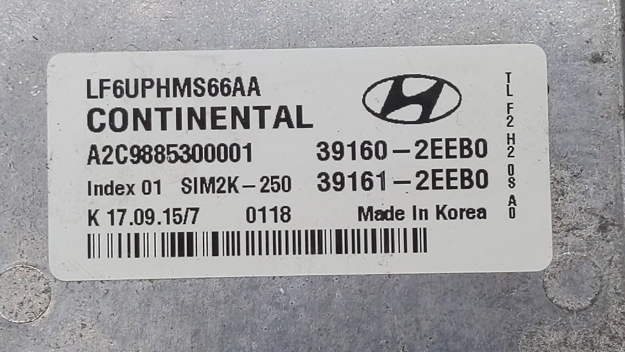 2016-2017 Hyundai Sonata PCM Engine Control Computer ECU ECM PCU OEM P/N:39160-2EEB1 39161-2EEB1, 39160-2EEB0 Fits Fits 2016